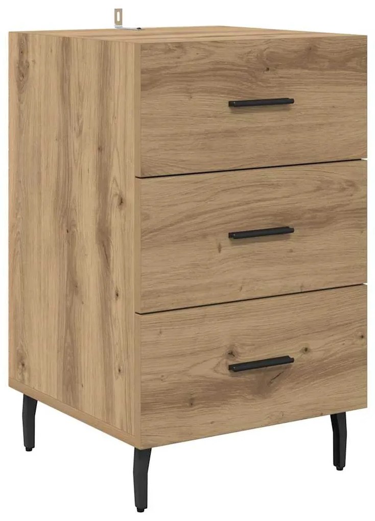 vidaXL Κομοδίνο Artisan Oak 40 x 40 x 66 εκ. Επεξεργασμένο ξύλο