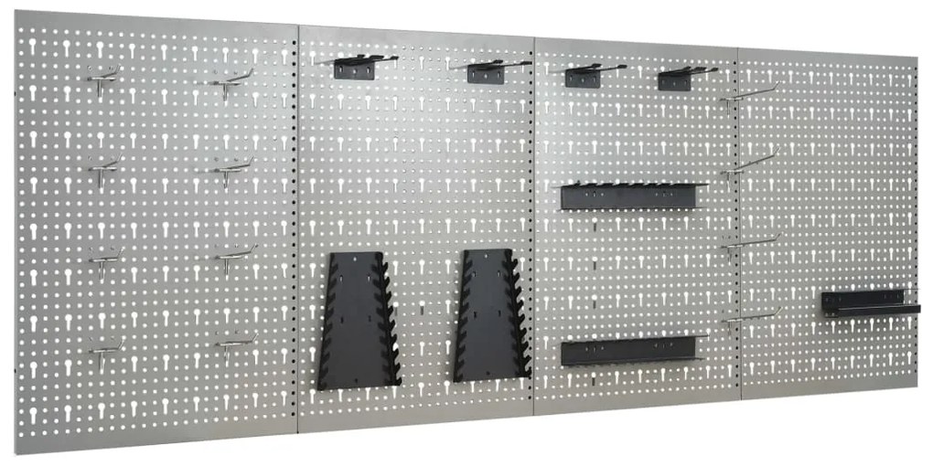 vidaXL Πλάτες Εργαλείων Τοίχου Διάτρητες 4 τεμ. 40 x 58 εκ. Ατσάλινες