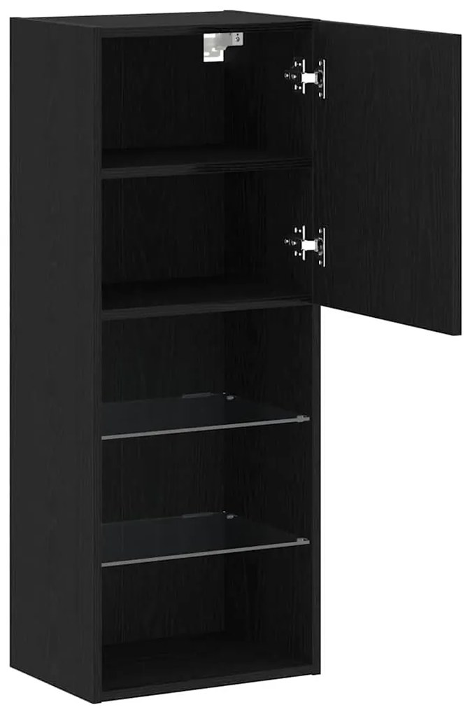 vidaXL Ντουλάπι TV Μαύρη Οξυά 40.5 x 30 x 102 εκ. Επεξεργασμένο ξύλο