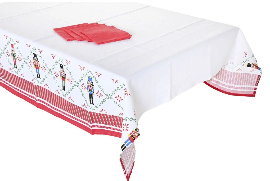 Ρητινωμένο τραπεζομάντηλο αντιλεκέδων Home ESPRIT Κόκκινο Πράσινο Μπεζ (5 Τεμάχια)