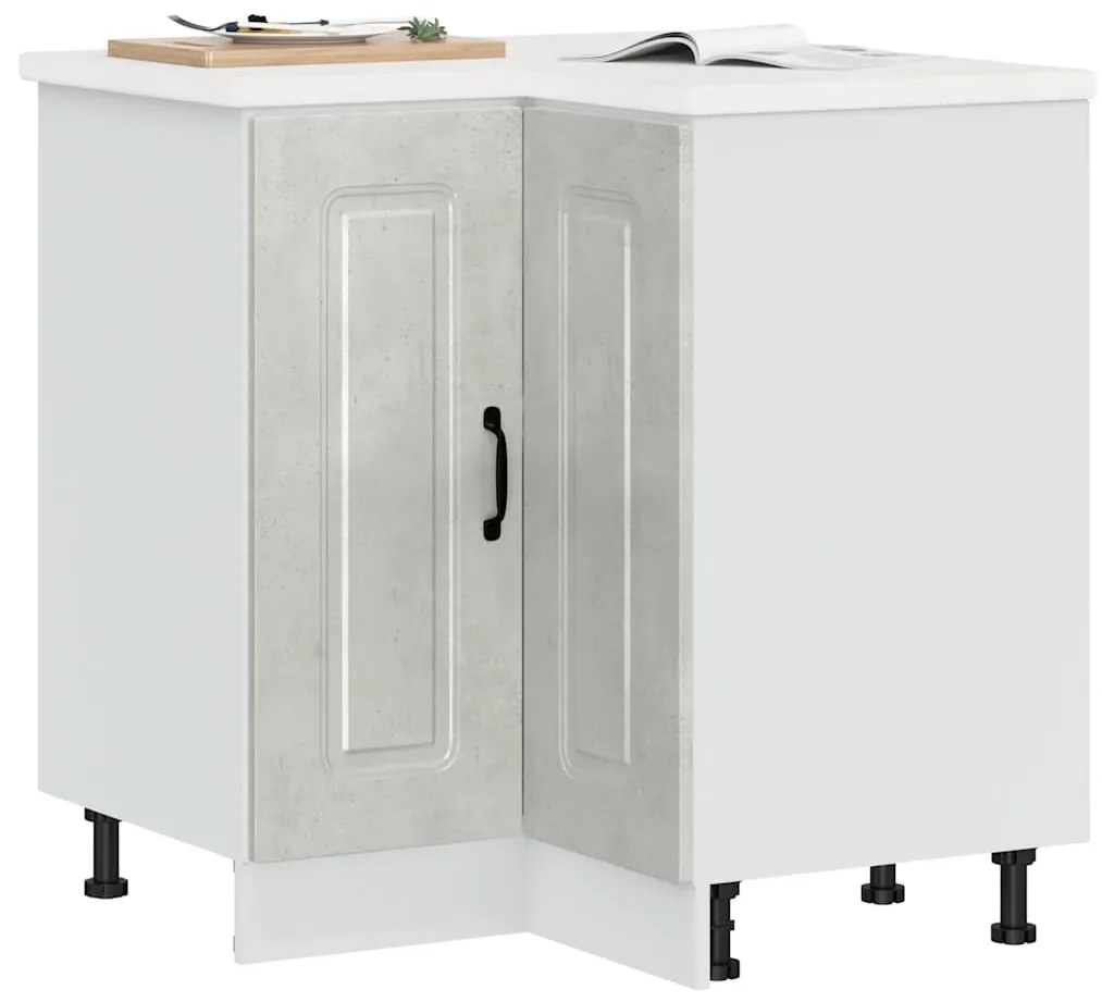 Γωνιακό ντουλάπι βάσης κουζίνας Kalmar Γκρι Σκυροδέματος