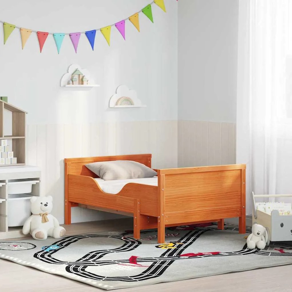 vidaXL Σκελετός Κρεβατιού Καφέ 80 x 200 cm Στερεά ξυλεία πεύκου