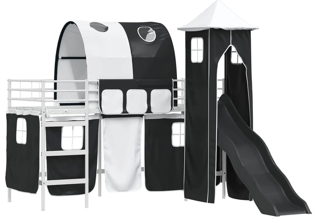 vidaXL Λευκό και Μαύρο 74,5 x 190 εκ.