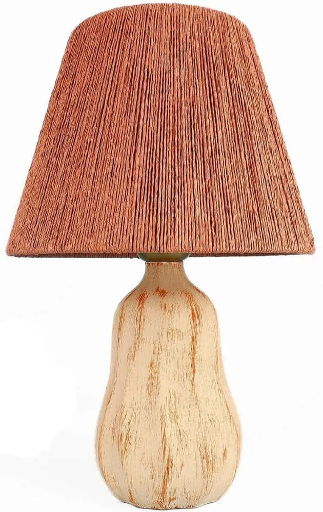 Φωτιστικό Επιτραπέζιο 687HMY2348 Φ20x40cm 1xE27 40W Cream-Natural Opviq