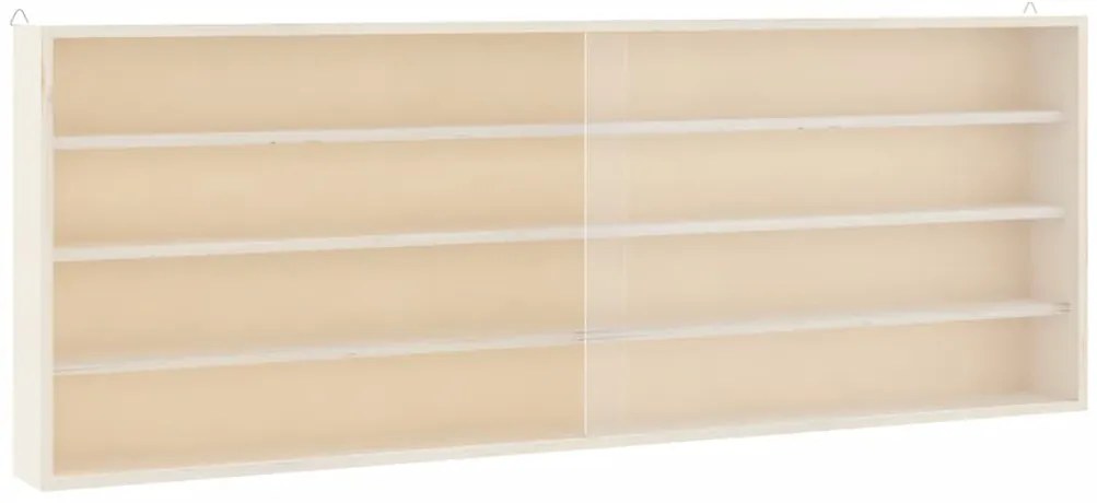 vidaXL Ξύλινη συλλεκτική βιτρίνα με πόρτες 100x8,5x37 εκ.