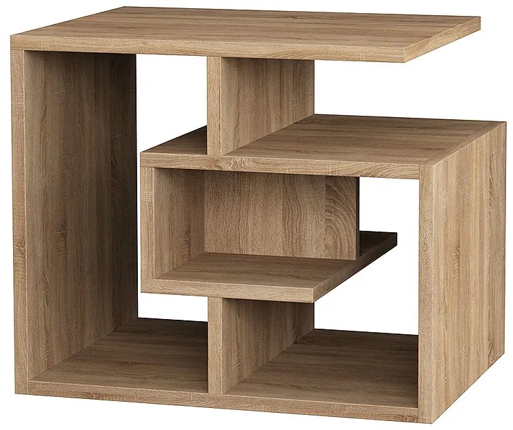 Τραπεζάκι βοηθητικό Labirent Megapap χρώμα sapphire oak 54x40x45εκ.