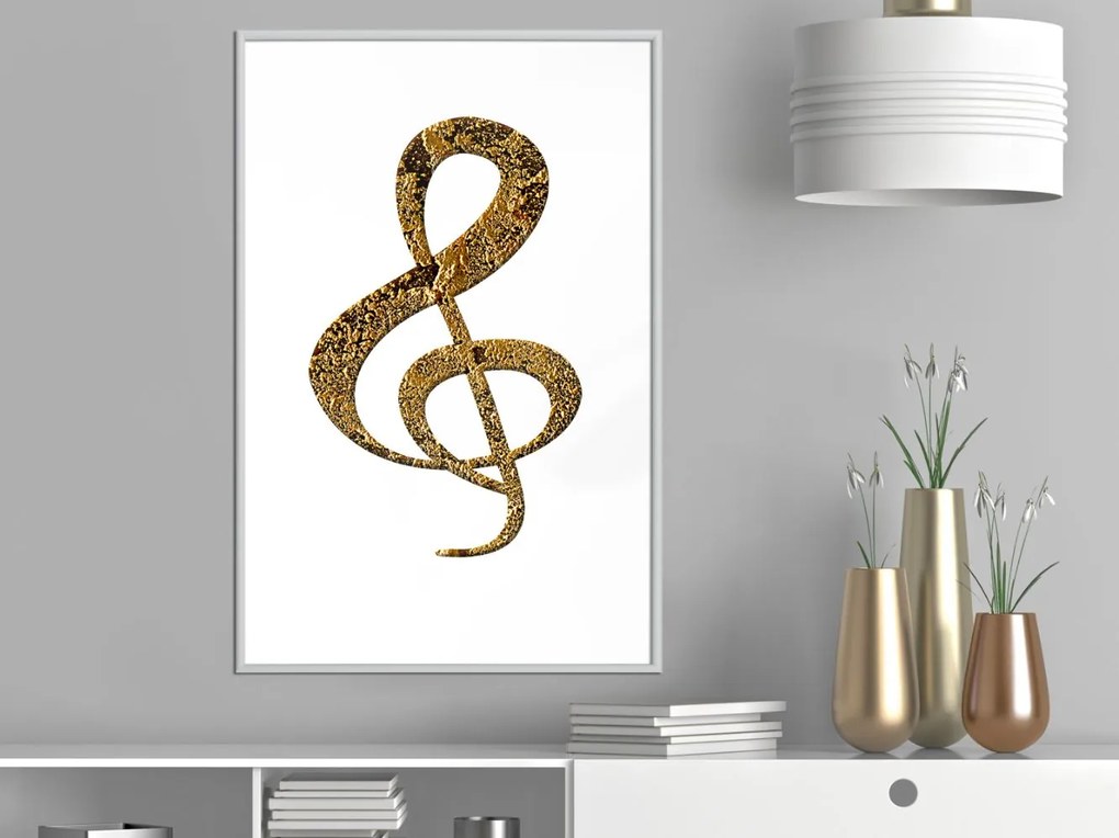 Αφίσα - Golden Treble Clef - 20x30 - Χρυσό - Χωρίς πασπαρτού