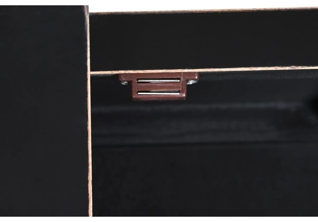 Ντουλάπι DKD Home Decor   110 x 50 x 180 cm Μαύρο Μέταλλο Λεύκες