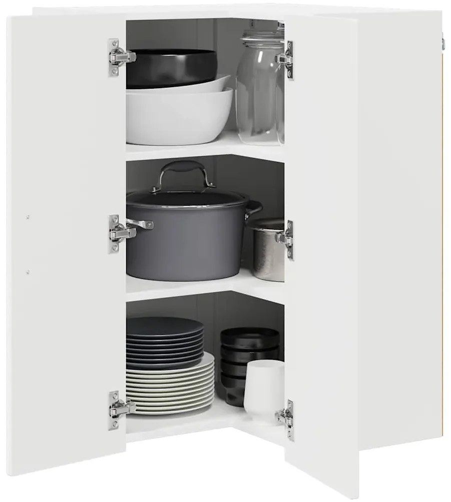 vidaXL Ντουλάπα Κουζίνας με αποθήκευση Kalmar Λευκό 57 x 57 x 80 εκ.