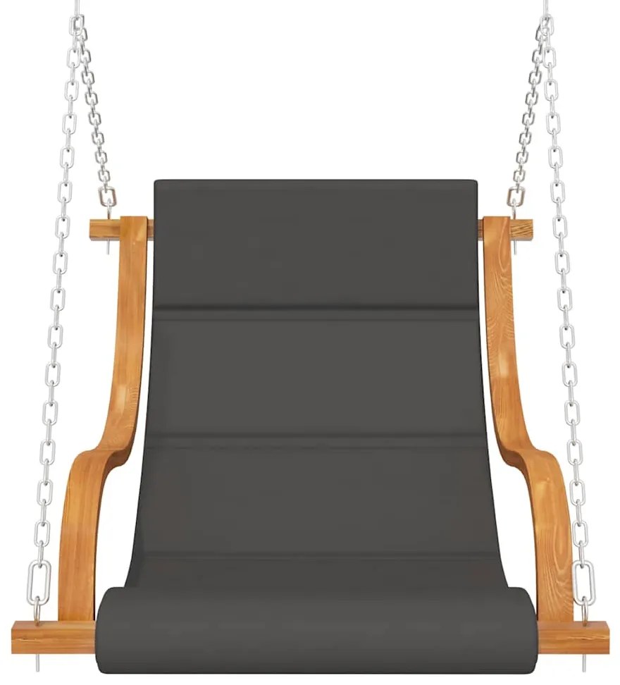 vidaXL Κουνιστή Καρέκλα Χωρίς Πλαίσιο Μασίφ Λυγισμένο Ξύλο Μαξιλάρι