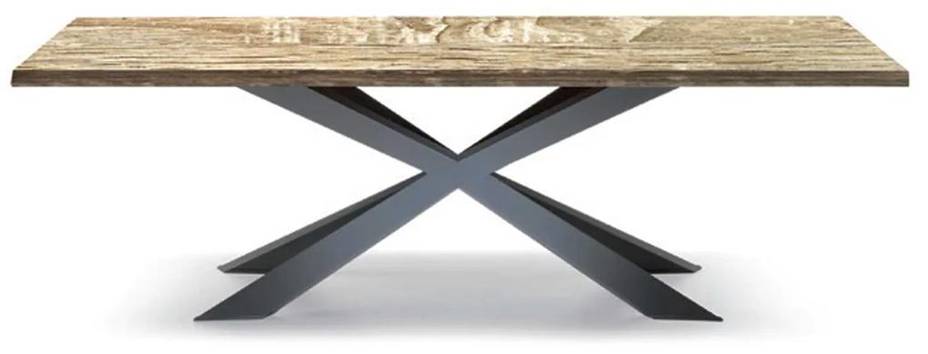 Τραπέζι Torsen EM823,1 200X100X75 cm Μέταλλο,Ξύλο