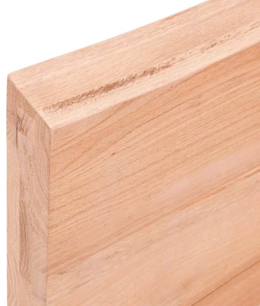 vidaXL Ράφι Τοίχου Ανοιχτό Καφέ 180x60x(2-6)εκ. Επεξ. Μασίφ Ξύλο Δρυός
