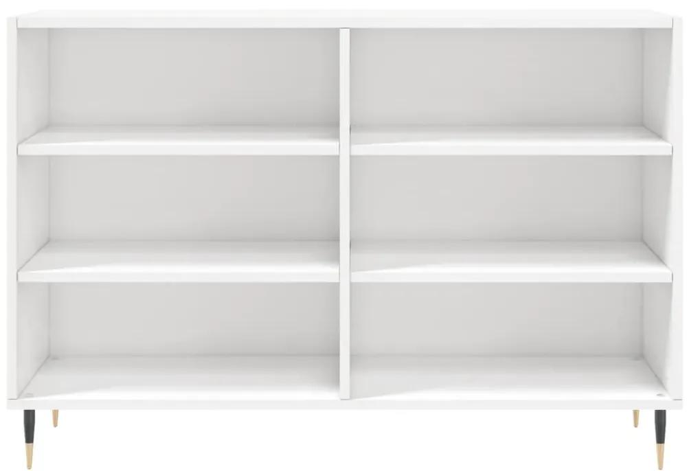 Ραφιέρα Γυαλιστερή Λευκή 103,5 x 35 x 70εκ. από Επεξεργ. Ξύλο - Λευκό