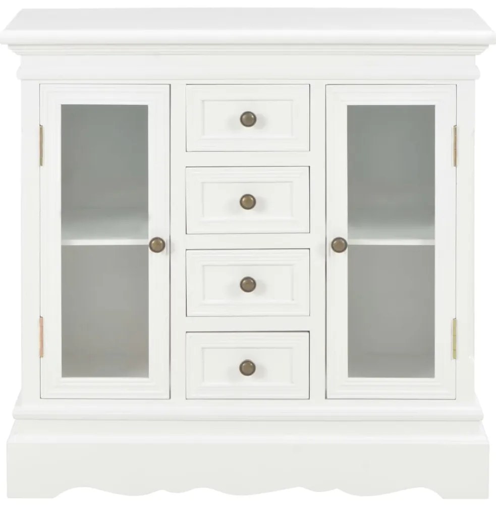 vidaXL Συρταριέρα Λευκή 70 x 28 x 70 εκ. από Μασίφ Ξύλο Πεύκου