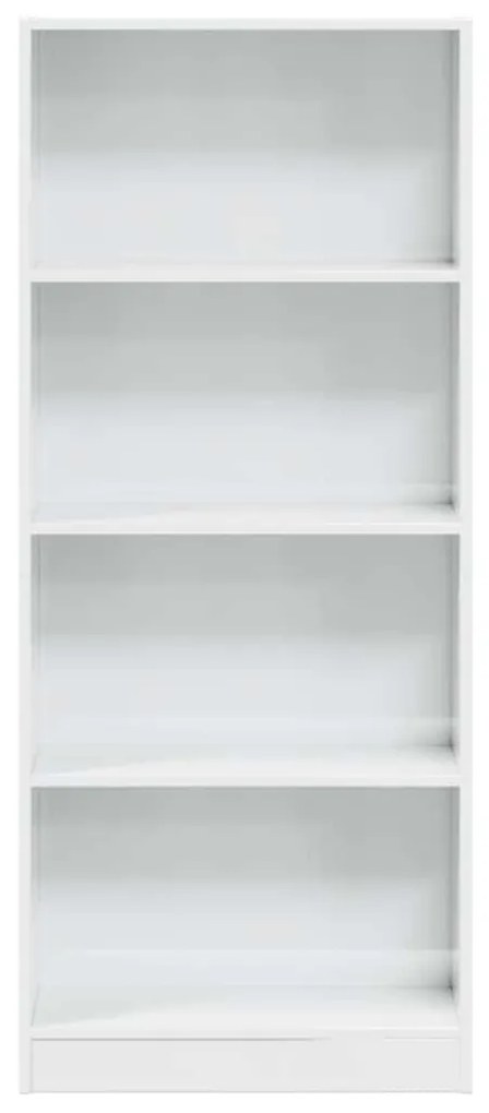 vidaXL Βιβλιοθήκη Γυαλιστερό Λευκό 60x24x143 εκ. Επεξεργασμένο Ξύλο