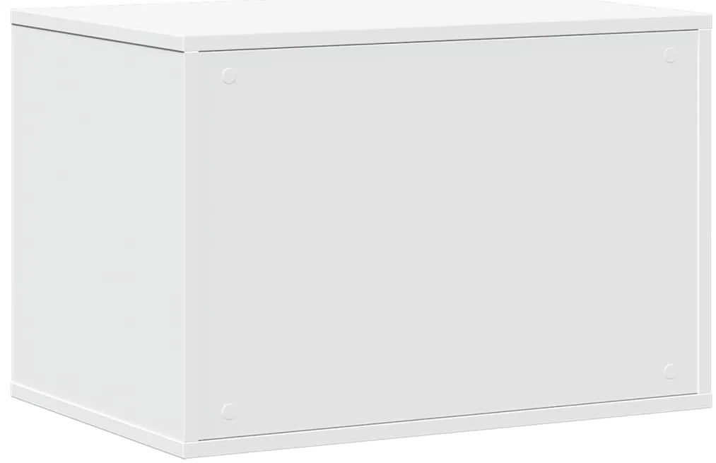 Τουαλέτα Γάτας Περίφραξη Λευκό 60x40x40 εκ. Επεξεργασμ. Ξύλο - Λευκό