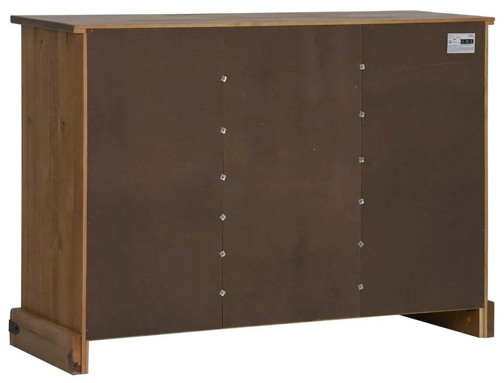 vidaXL Sideboard HALDEN 2 συρόμενες πόρτες 112x40x80 cm μασίφ ξύλο