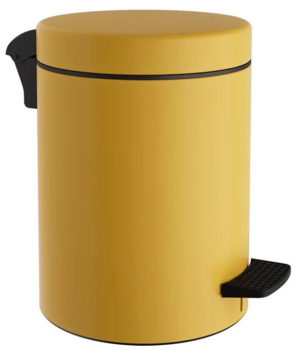 Κάδος Απορριμμάτων Μπάνιου (Φ18x25) Pam &amp; Co 3lt 03-601-603 Matt Yellow
