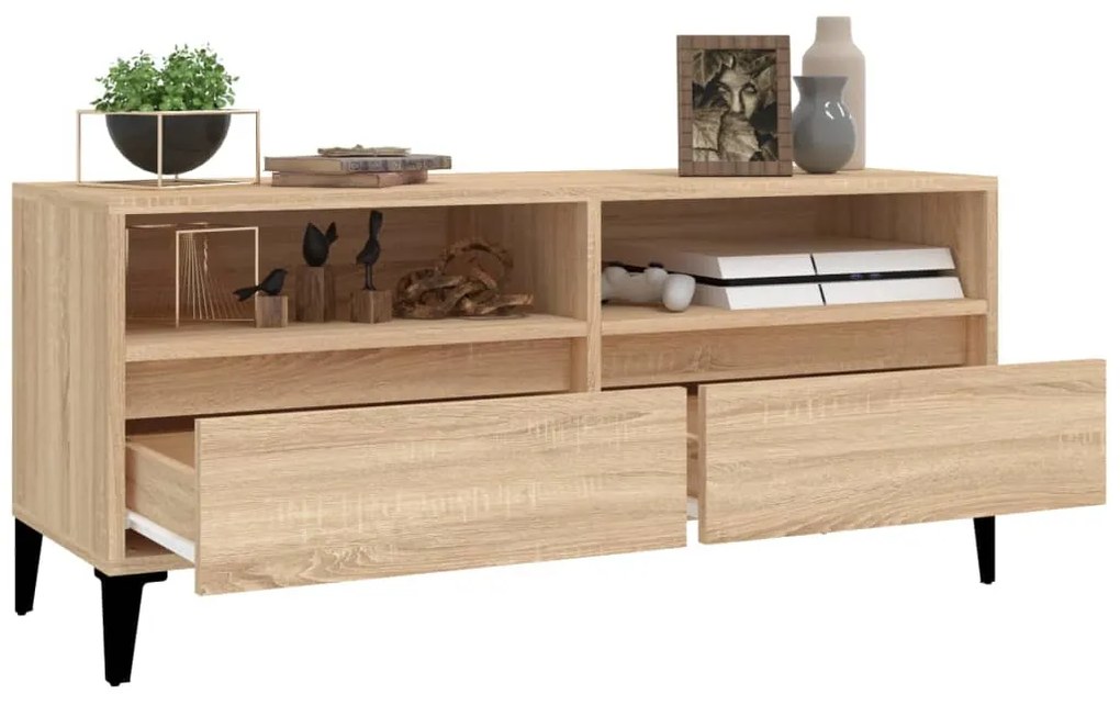 vidaXL Έπιπλο Τηλεόρασης Sonoma Δρυς 100 x 34,5 x 44,5 εκ. Επεξ. Ξύλο