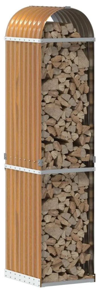 vidaXL Ξυλοθήκη Ξύλινη Όψη 40x45x170 εκ. από Γαλβανισμένο Ατσάλι