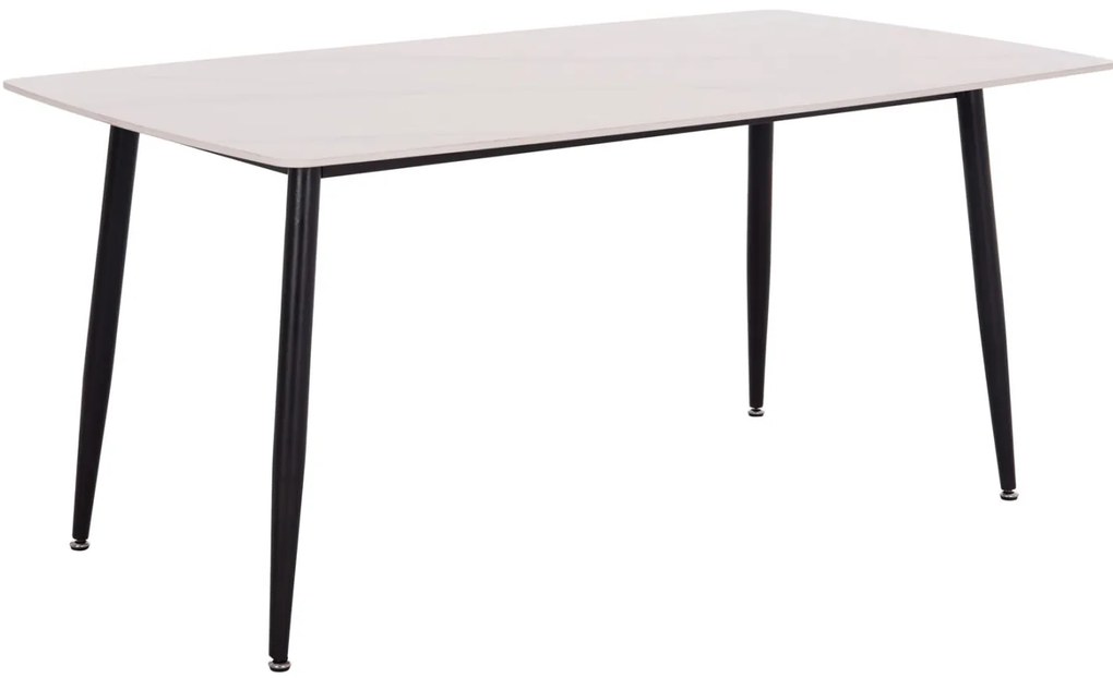 Τραπέζι RAVEN ΙΙ Κεραμικό TOP με Όψη Λευκό Μάρμαρο 160x80x74Υεκ. 160x80x74 εκ.