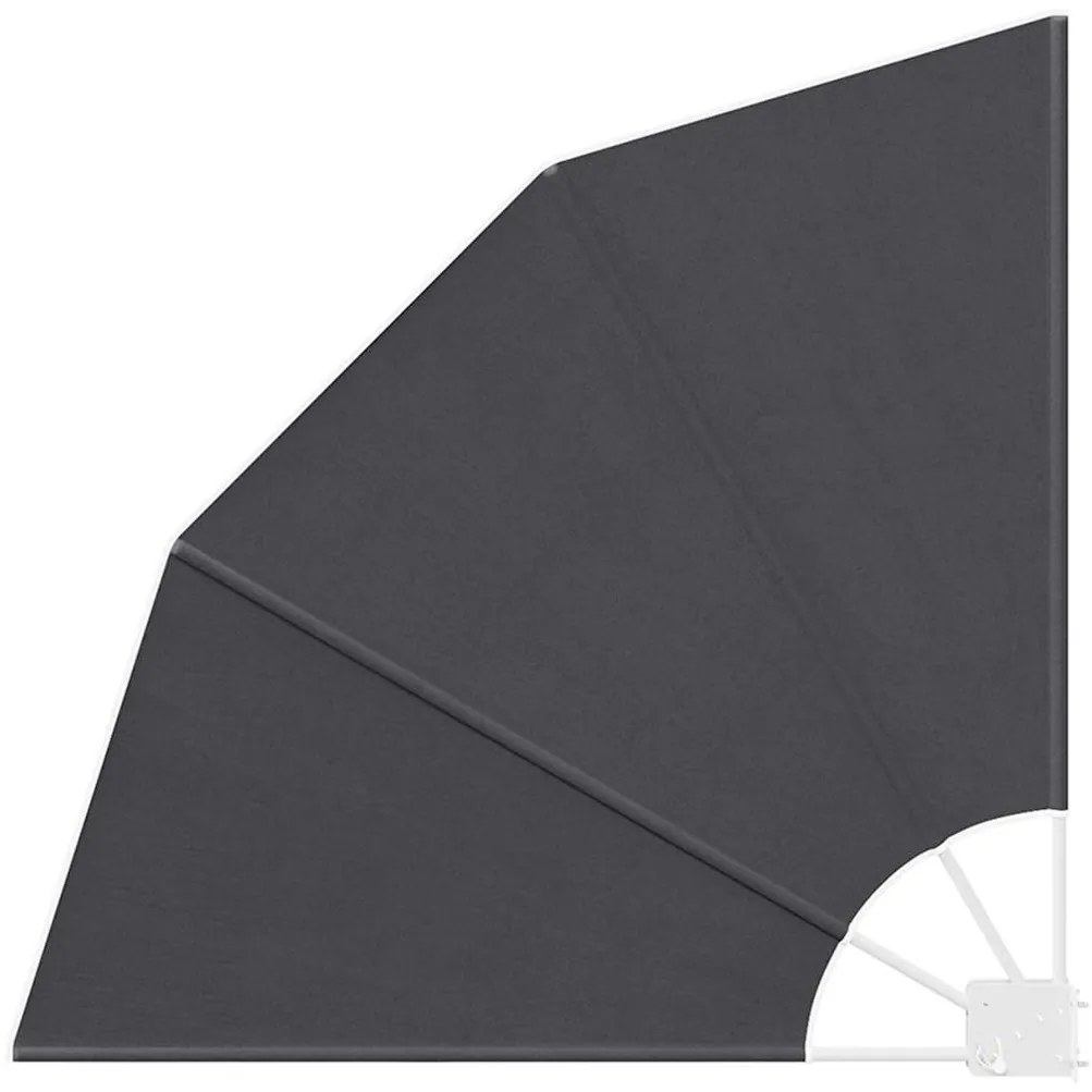 vidaXL Αδιάφανο σκίαστρο μπαλκονιού Μαύρο 115 x 115 εκ ύφασμα