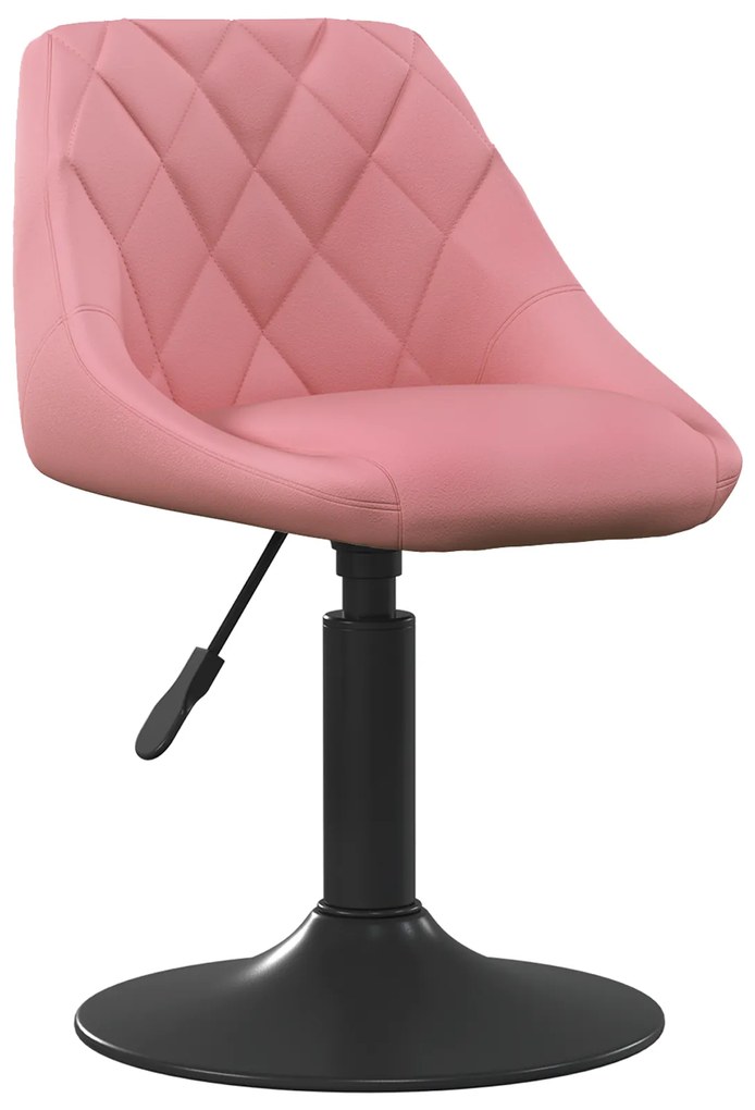 vidaXL Μπαρ Σκαμπό Ροζ 46x44x(62,5-77,5) εκ Βελούδο