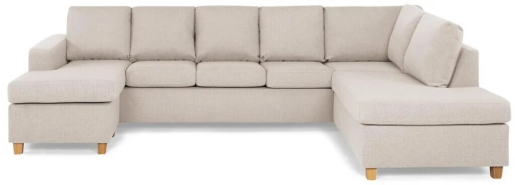 Γωνιακός Καναπές Scandinavian Choice C174, Δρυς, Beige, 300x195x92cm, 130 kg, Πόδια: Ξύλο | Epipla1.gr