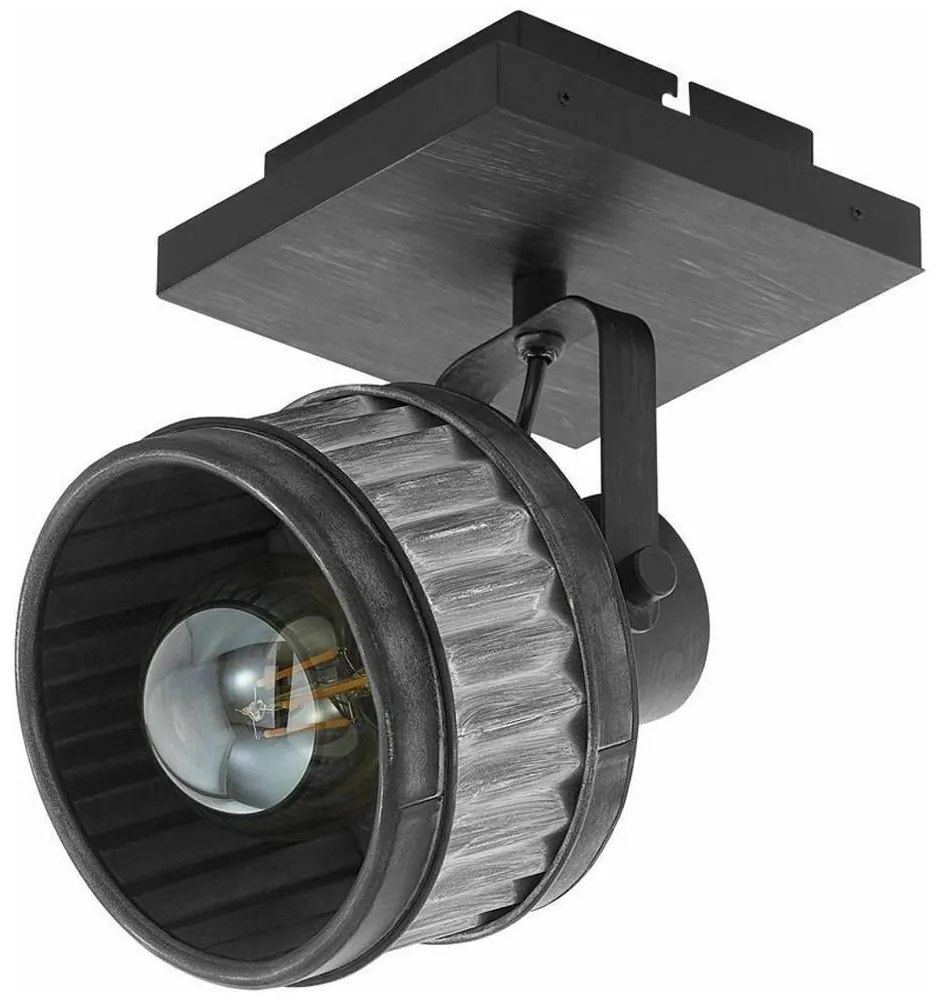 Φωτιστικό Οροφής - Σποτ 43444 Turrock 1/E27 Πατίνα Black-Grey Eglo Metal,Wood