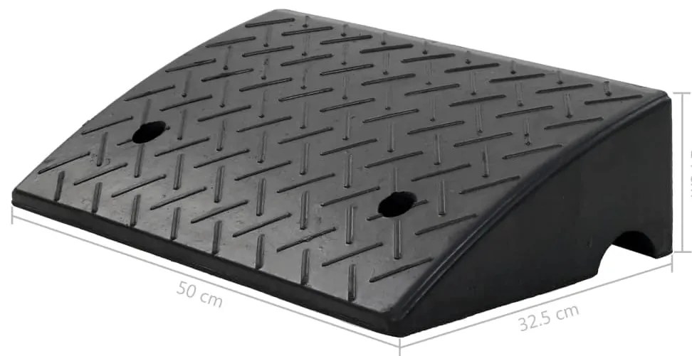 vidaXL Ράμπα Πεζοδρομίου 50 x 32,5 x 14 από Καουτσούκ