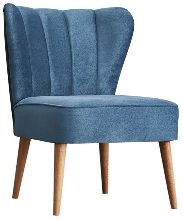 Καρέκλα Layla Megapap υφασμάτινη χρώμα μπλε 67x50x80εκ. - Ύφασμα - PRGP043-0005,2
