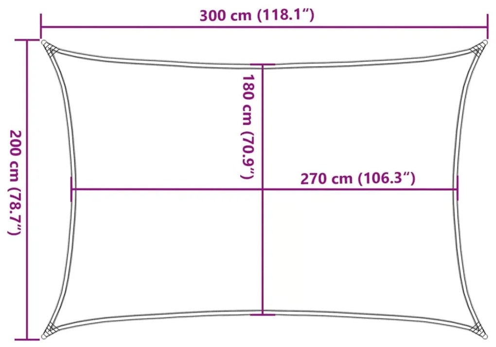 Πανί Σκίασης Μπεζ 2 x 3 μ. από HDPE 160 γρ./μ² - Μπεζ