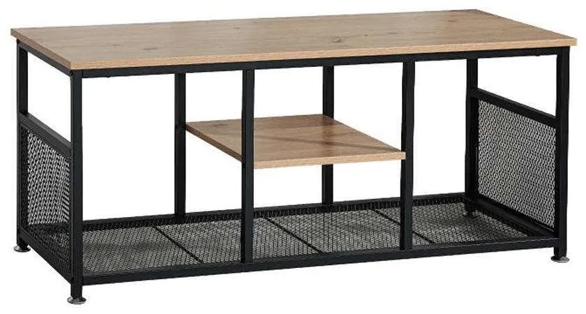 Έπιπλο Τηλεόρασης 0033-223-006 120x40x50cm Oak-Black