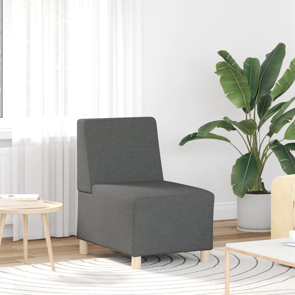 vidaXL Καθίσμα Σαλονιού 3 pcs Σκούρο γκρι 55 x 74 x 82 εκ. ύφασμα