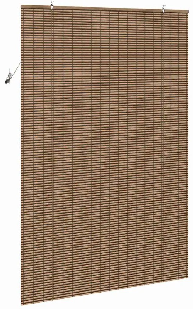 vidaXL Ρολό Παραθύρου με κουρτίνες Καφέ 150 x 220 cm Μπαμπού