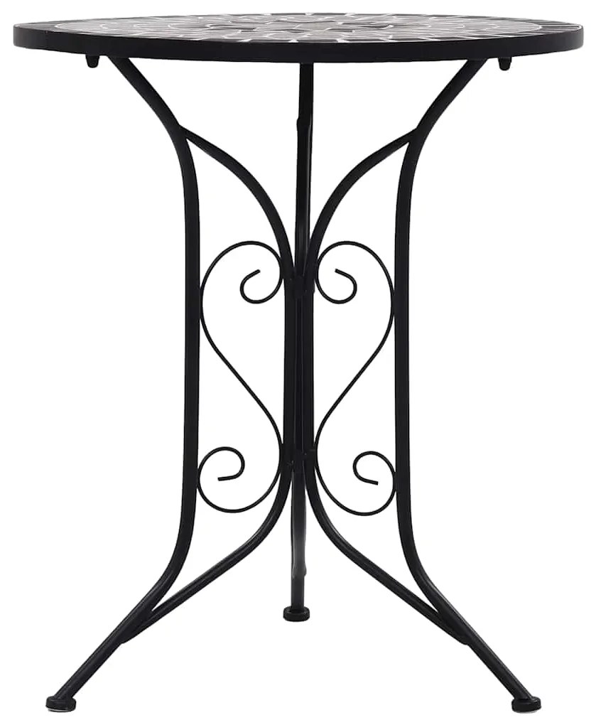 vidaXL Τραπέζι Bistro «Μωσαϊκό» Γκρι 60 εκ. Κεραμικό