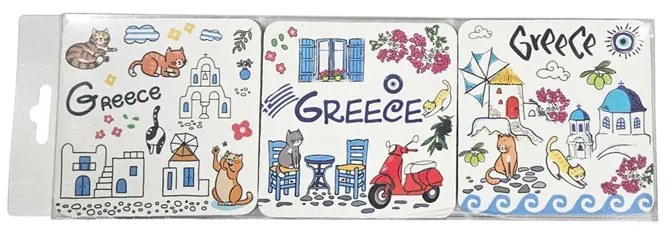 Σετ σουβέρ Greece 6τμχ - Coaster set 6pcs