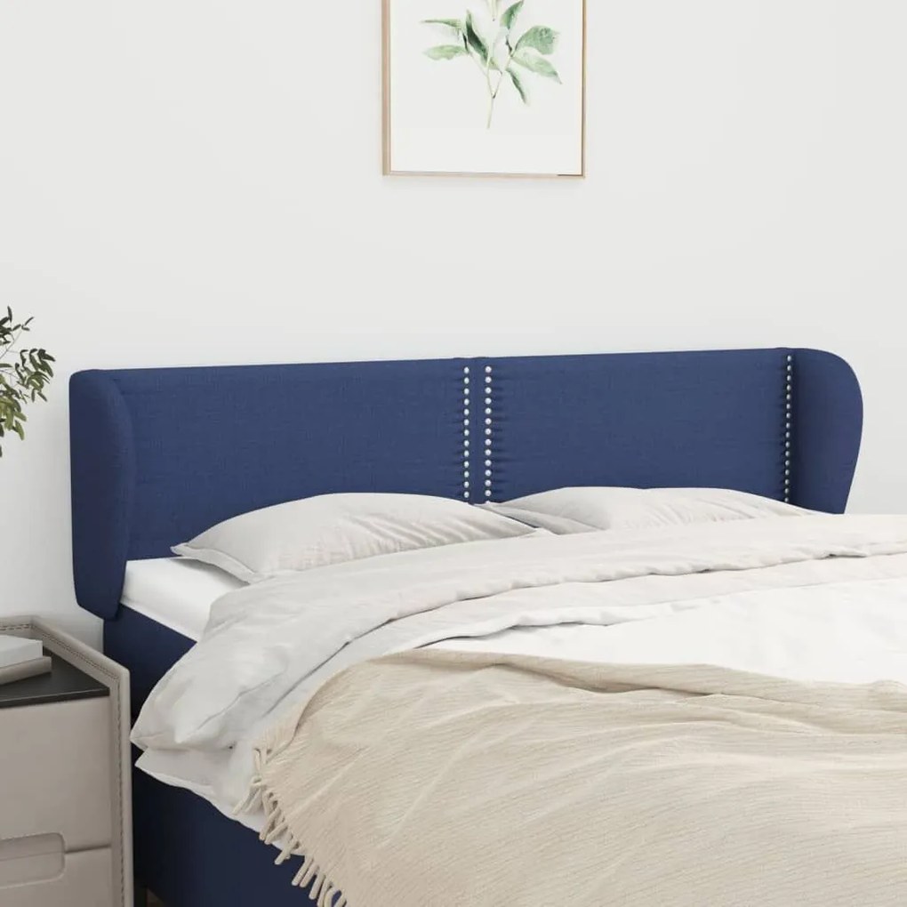 Κεφαλάρι με Πτερύγια Μπλε 147 x 23 x 78/88 εκ. Υφασμάτινο 3117008
