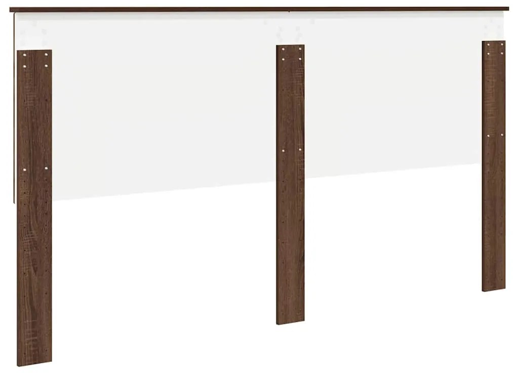 vidaXL Κεφαλάρι με κεφαλάρι Καφέ δρυς 180 cm Επεξεργασμένο ξύλο