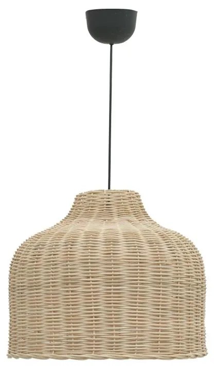 Φωτιστικό οροφής Ziquel Inart rattan σε φυσική απόχρωση Φ42x89εκ 42x42x89 εκ.