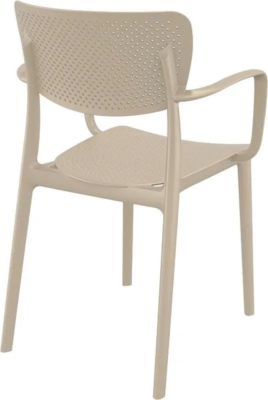 Πολυθρόνα Πολυπροπυλενίου Loft Dove Grey 54X53X82εκ.