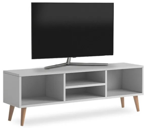 Έπιπλο τηλεόρασης Loren Megapap από μελαμίνη λευκό 120x30x40εκ. GP022-0067,2-GP022-0067,2-Λευκό GP022-0067,2