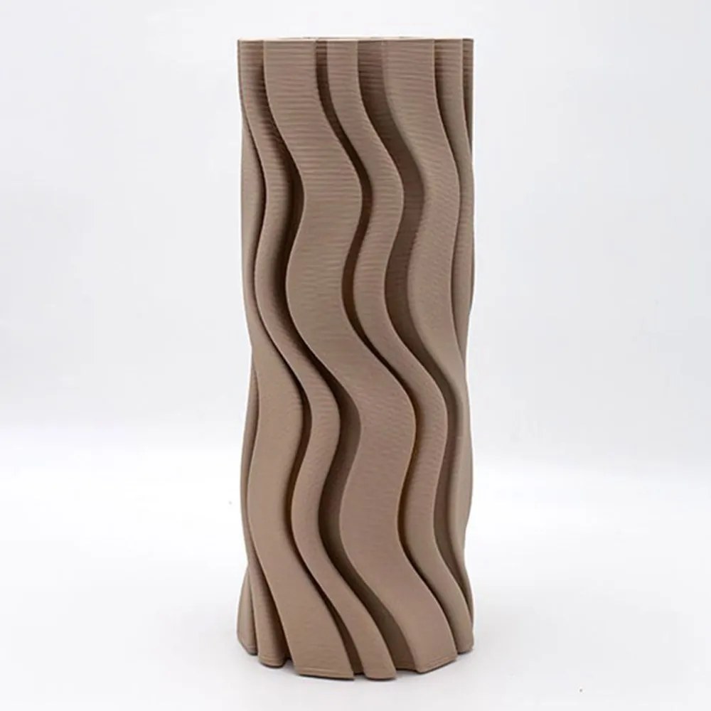 Βάζο Κεραμικό 819-00668 14,5x15x36cm Light Grey Estheti Home Κεραμικό