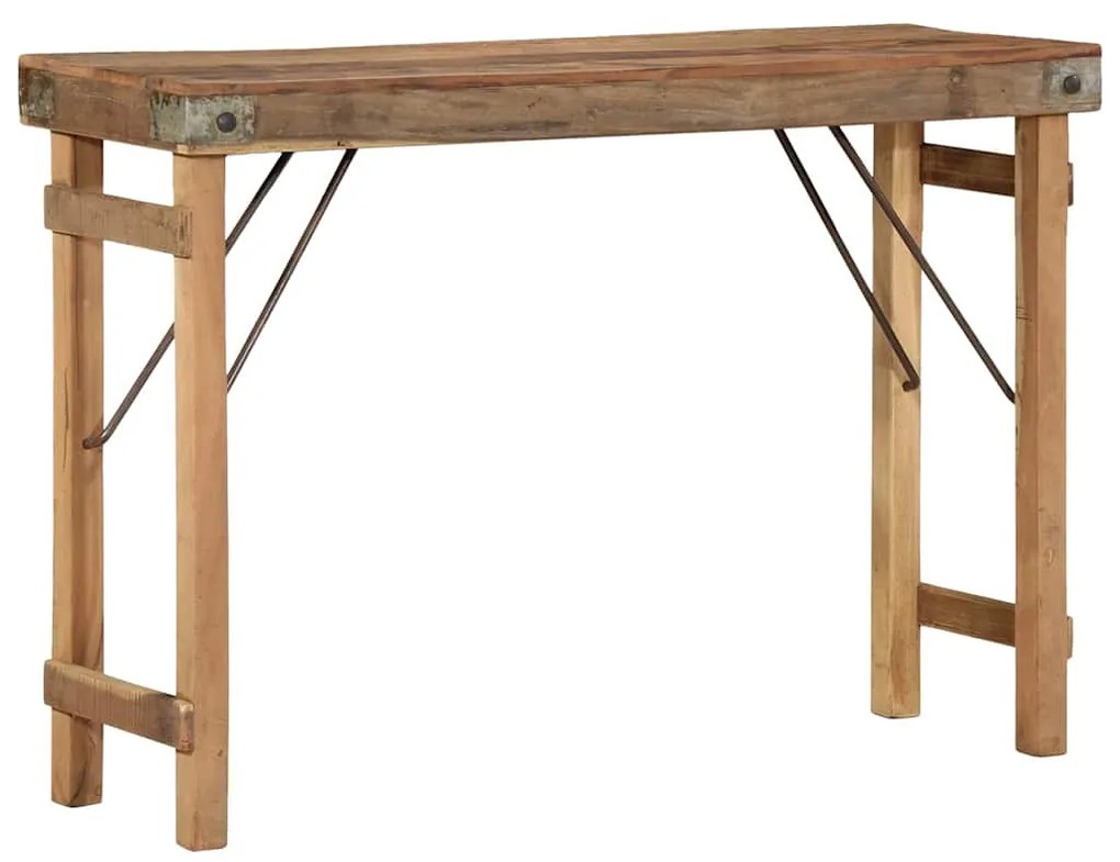 vidaXL Τραπέζι κονσόλας Καφέ 110 x 35 x 76 εκ. Μασίφ ανακυκλωμένο ξύλο