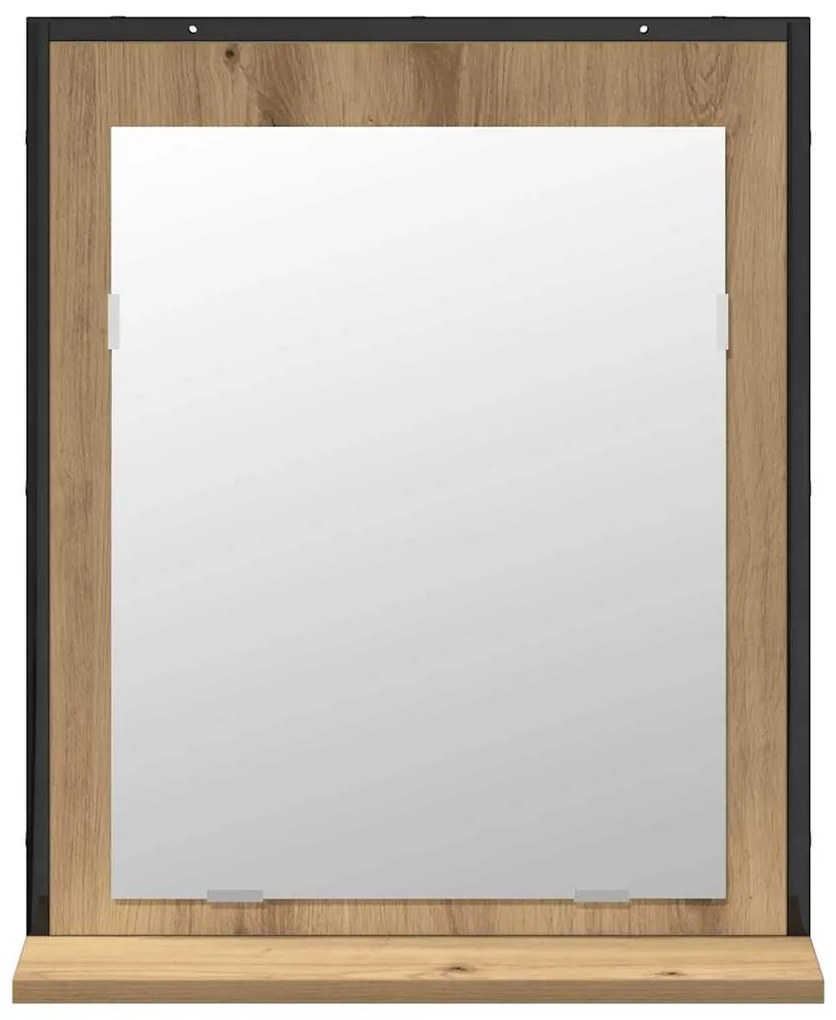 vidaXL Σετ Επίπλων Μπάνιου Επιτοίχιο 2 pcs Καφέ Επεξεργασμένο ξύλο