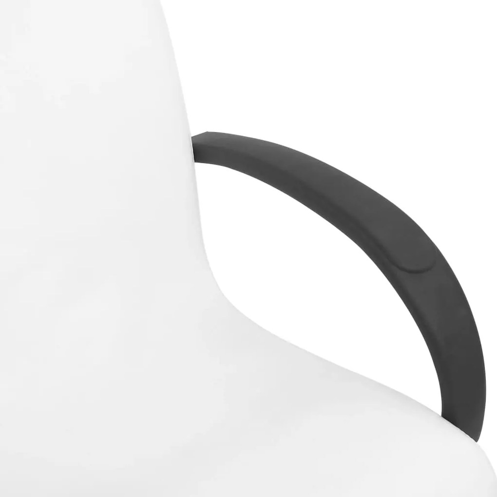 vidaXL Καρέκλα Μασάζ με Υποπόδιο Λευκή 127x60x98 εκ. Συνθετικό Δέρμα