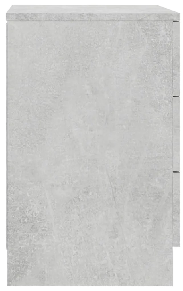 vidaXL Κομοδίνο Γκρι του Σκυροδέματος 38 x 35 x 56 εκ. από Μοριοσανίδα