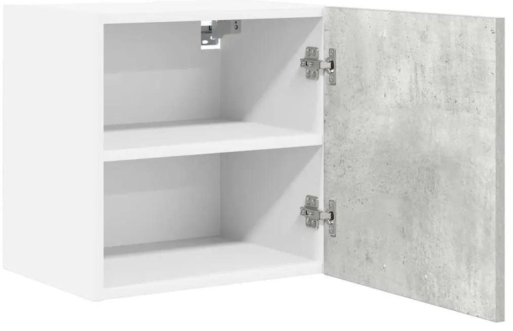 vidaXL Κρεμαστό ντουλάπι με πόρτα Riga 2 pcs Σκυρόδεμα Γκρι και Λευκό