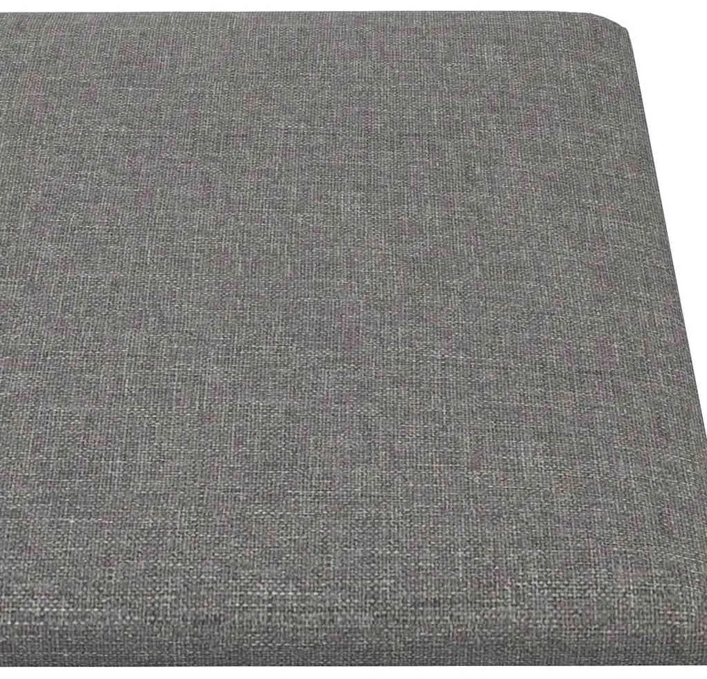 vidaXL Πάνελ Τοίχου 12 τεμ. Ανοιχτό Γκρι 30x15 εκ. 0,54 μ² Υφασμάτινα