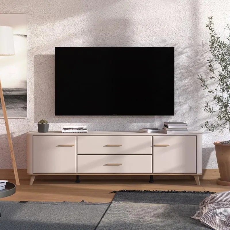Έπιπλο τηλεόρασης DARWEN 180 3K2F2V Cashmere - Artisan Oak 180x40x53εκ. 180x40x53 εκ.